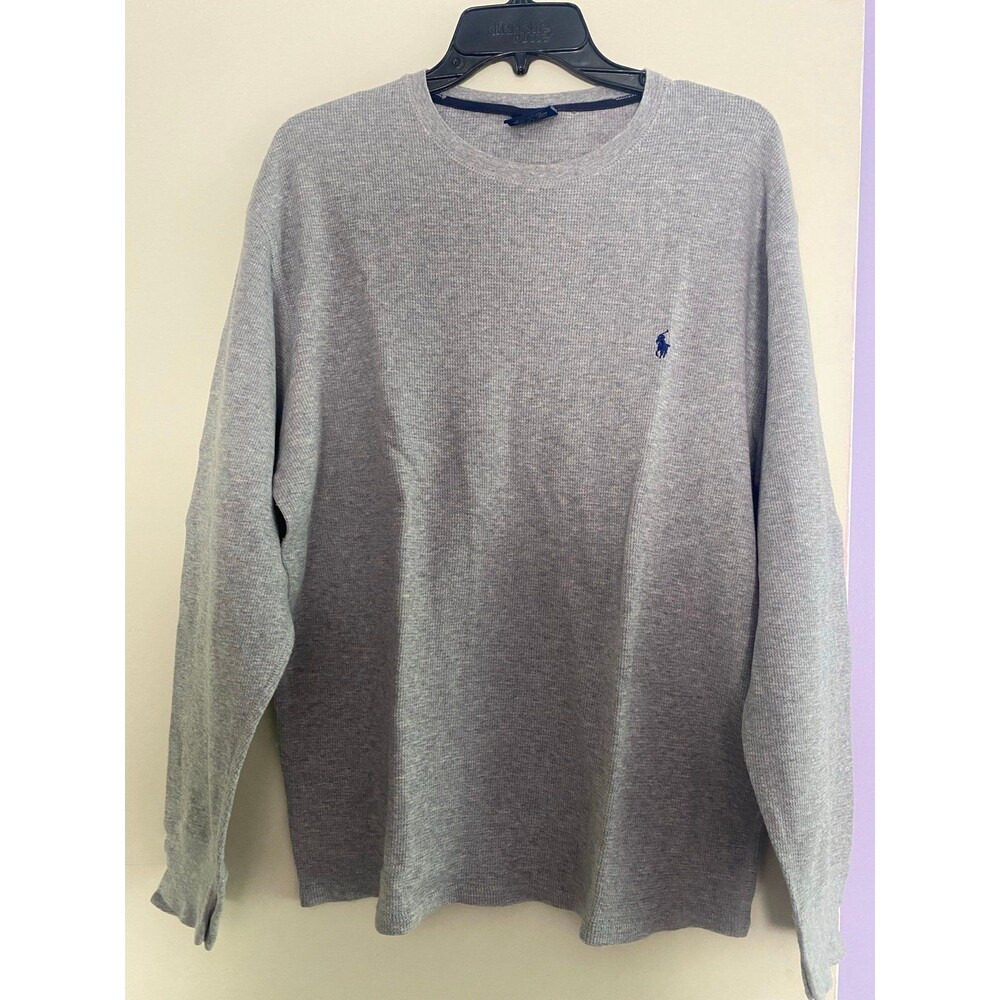 Polo Ralph Lauren Mens Waffle Knit Thermal Sleep Shirt XL Vintage Long sleeve